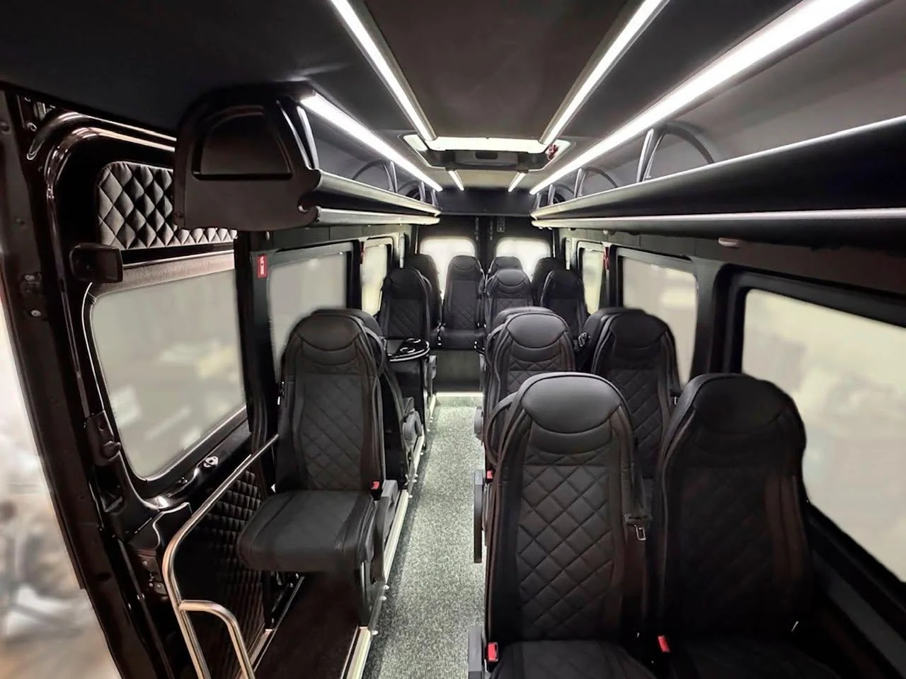eSprinter passenger cabin and aisle